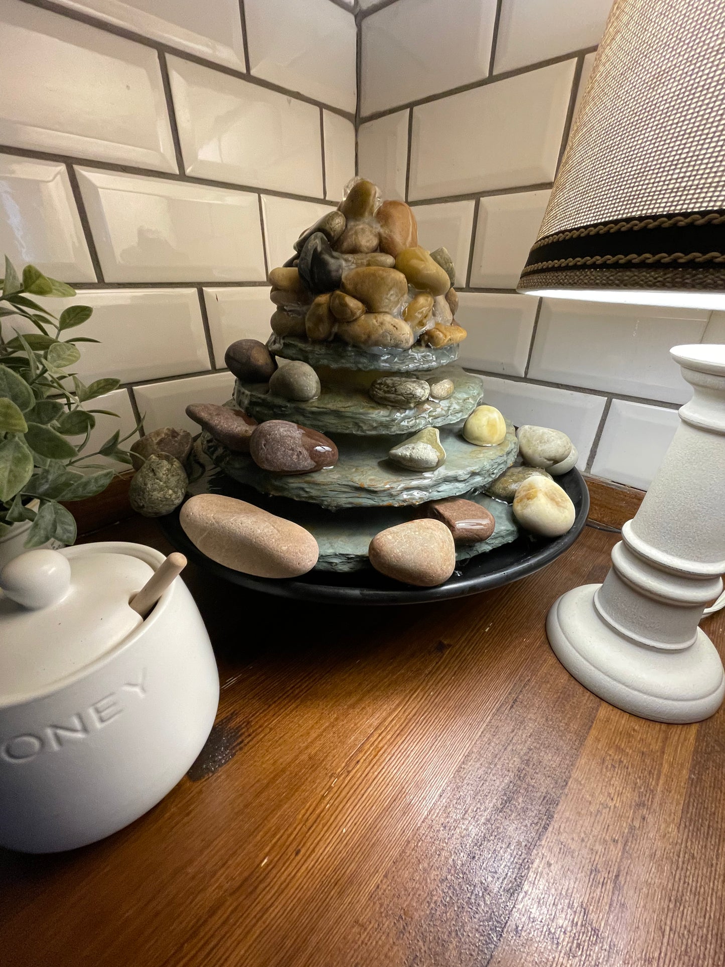 Indoor structured water fall.